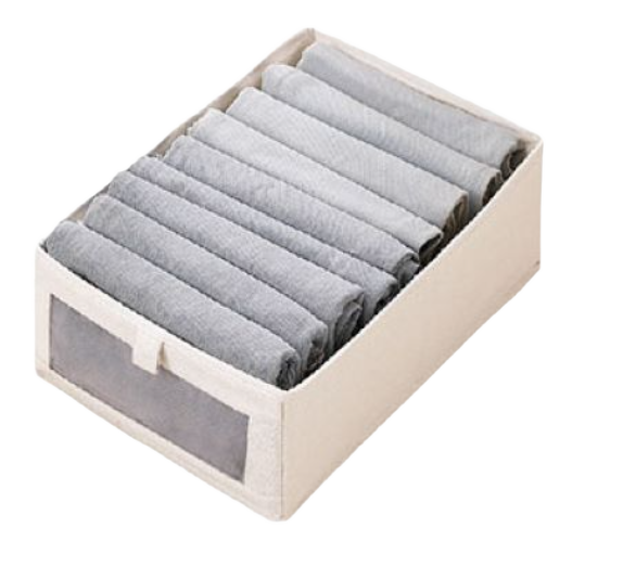 布藝衣物收納盒特大號（米白）